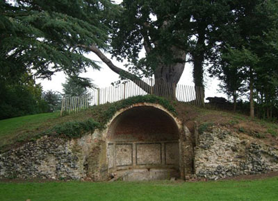 Bath House folly, after Sept cleanup.